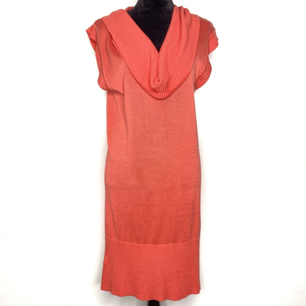 BCBGMaxAzria Medium Sweater Dress Silk Cowl Neck